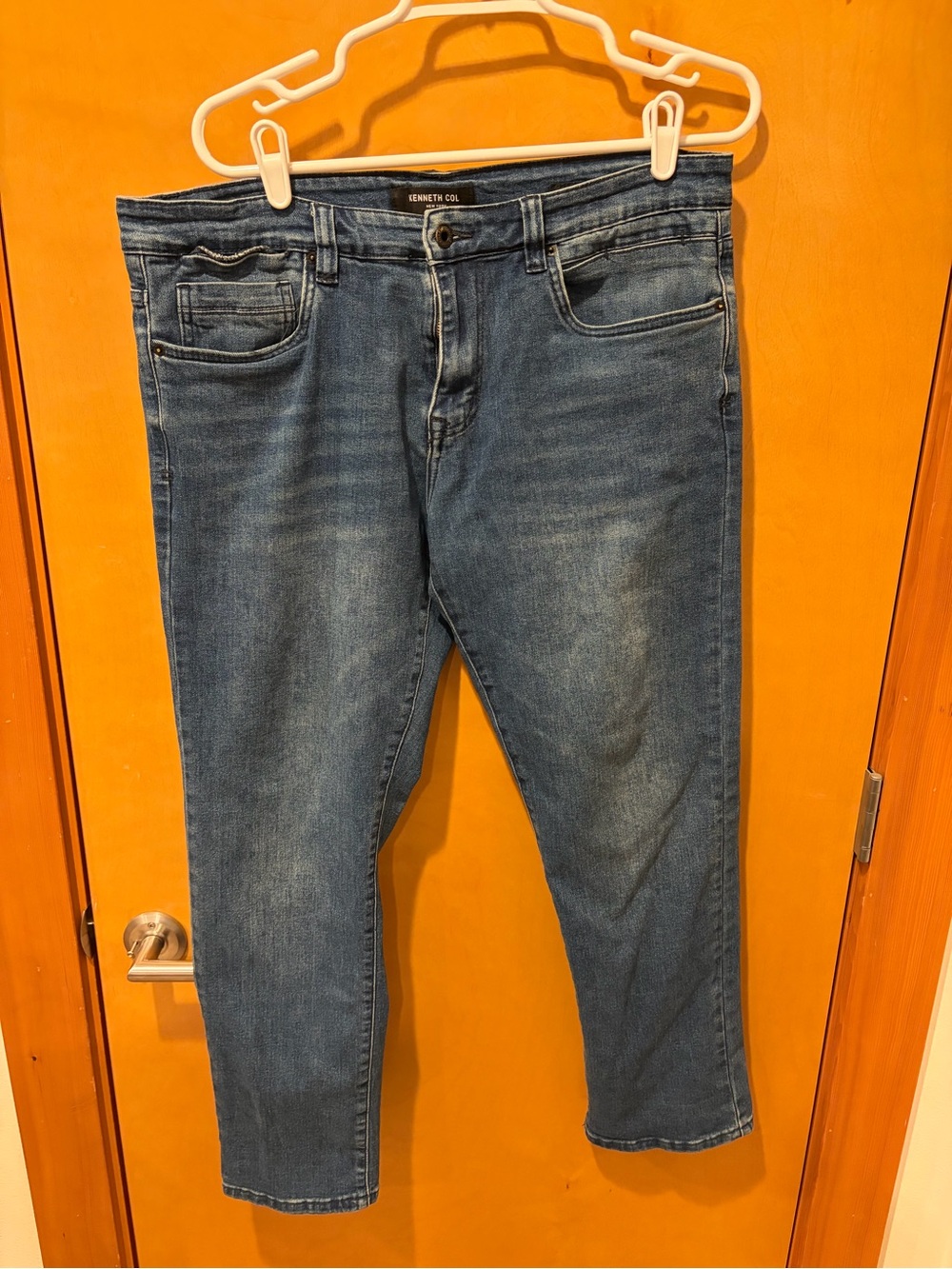 Kenneth Cole Mid Wash Blue Denim Jeans men’s 32 x 30